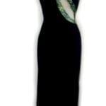Style 2008 Black and Green Evening Gowns