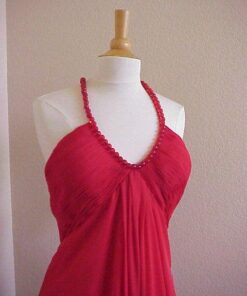 red chiffon plus size evening dresses