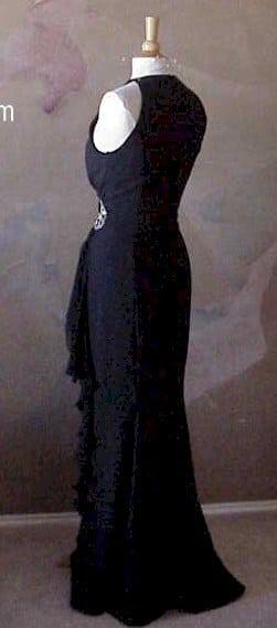 2051 back side cut sleeves pageant gowns
