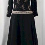 black long sleeve evening wear