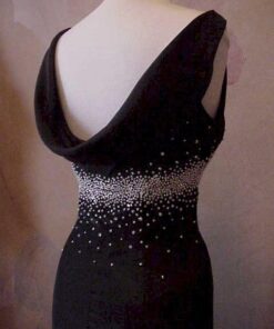 back falling neck evening dresses