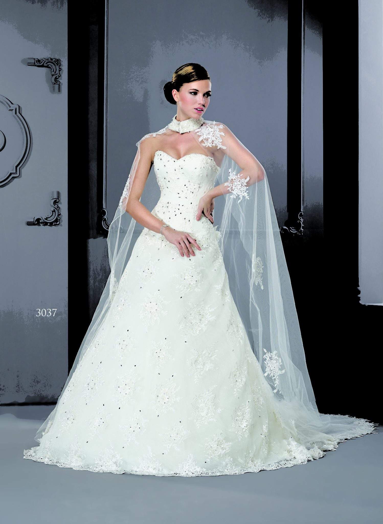 wedding dress with cape