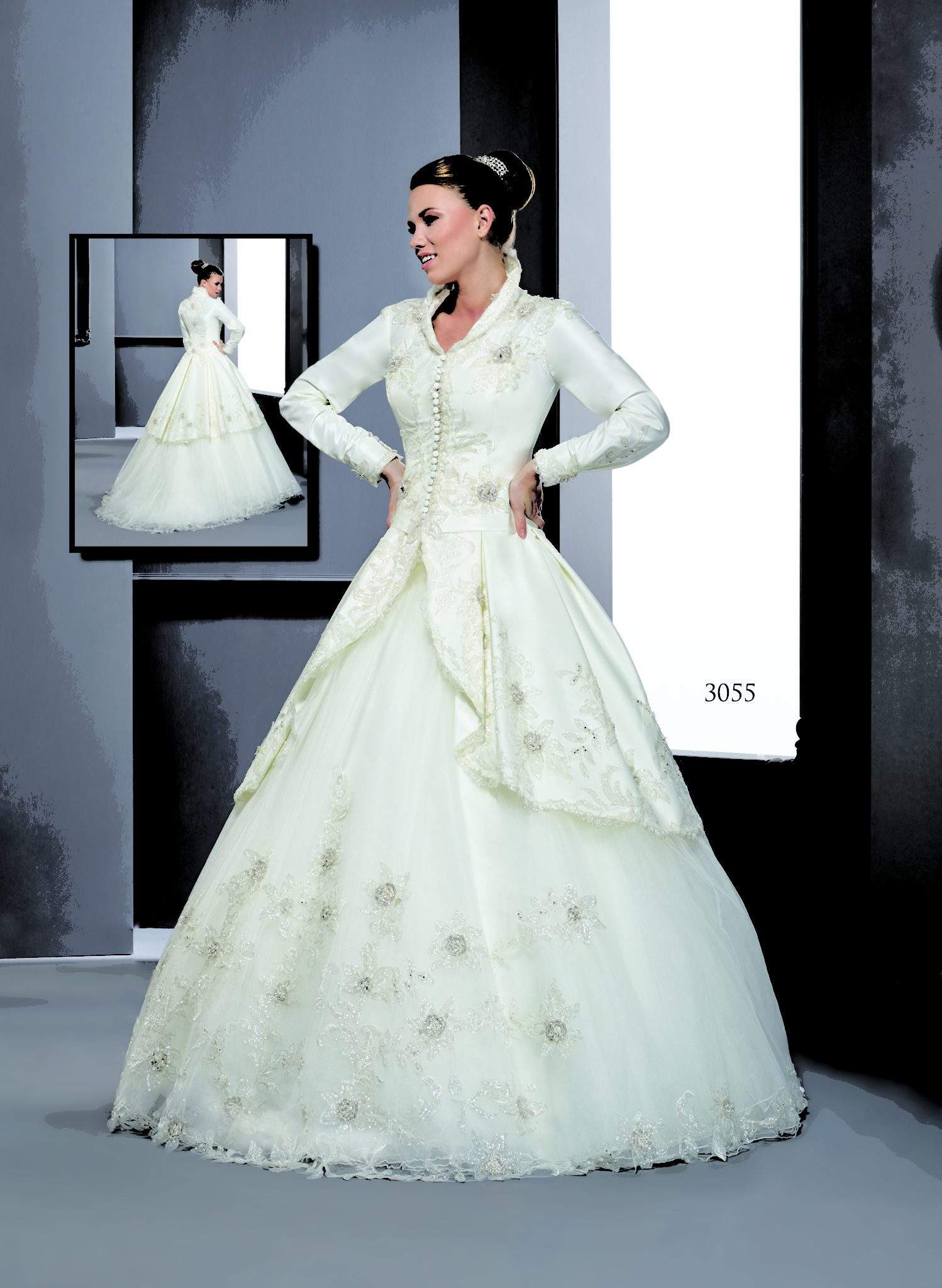 Style T3055 elegant wedding dress coats