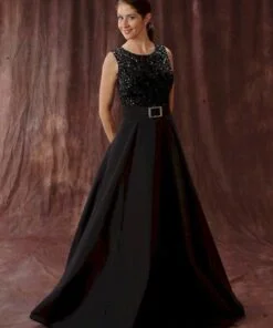 Style 3102 Long black ball gowns for the mother of the bride