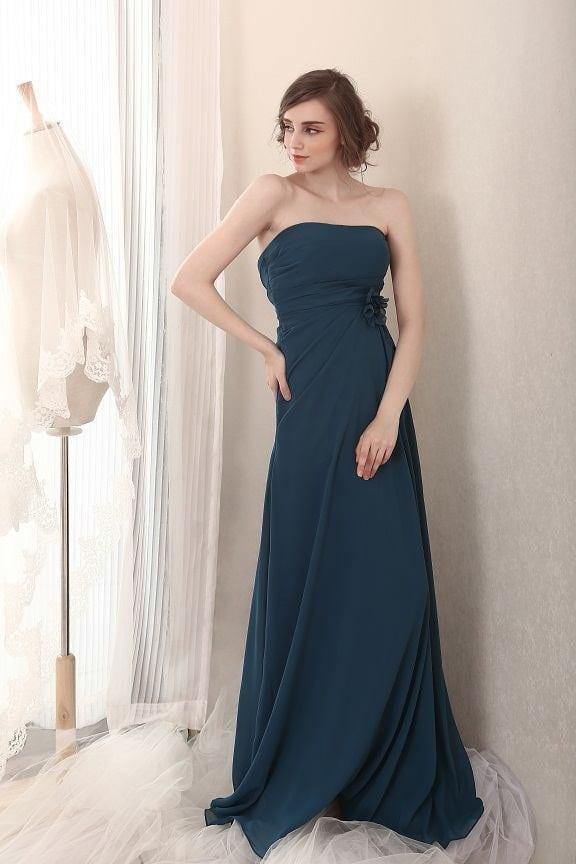 Marine blue bridesmaid sales dresses