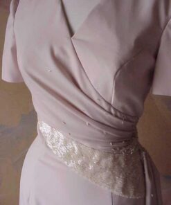 sequence work on waist part gown