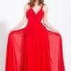 Red Chiffon evening dresses