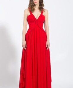 full length red evening dresses