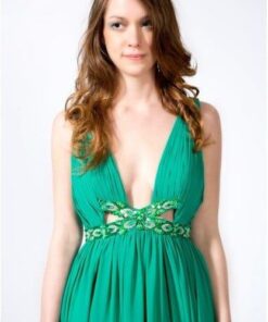 green chiffon plus size prom dresses