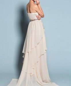 Back of Tiered Evening Gown