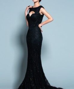 front neck cut pageant gowns