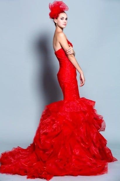 ITEM No.30150808 Unique fit-n-flare evening dresses made in red ITEM No.30150808 Unique fit-n-flare evening dresses made in red