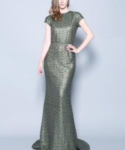Cap sleeve formal dresses
