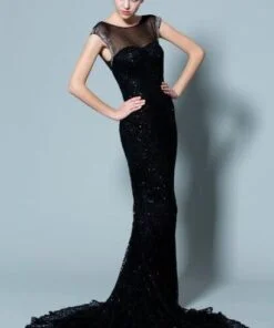 sleeveless black formal dresses
