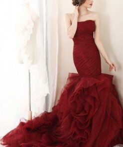 Style S519 - custom Red Fit-n-Flare Evening Dresses