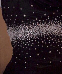 crystal work evening gown