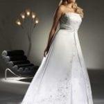 Style pic#m6c - silk satin plus size wedding dresses
