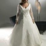 plus size lace wedding dresses with long sleeves