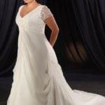 Style pic#m85 - short sleeve plus size wedding dresses