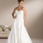 Style pic#ps2036 ruched Plus Size Wedding Gowns
