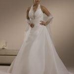 Style pic#ps2037 comfortable Plus Size Wedding Dresses with halter neckline straps