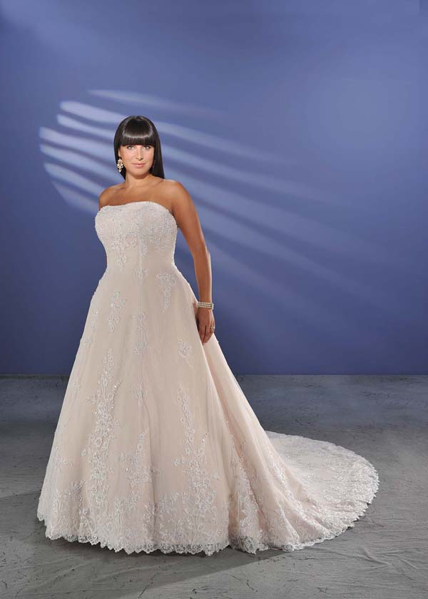 Style ps5102 - Strapless Plus Size Bridal Dresses