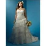 tiered plus size wedding gown for larger women