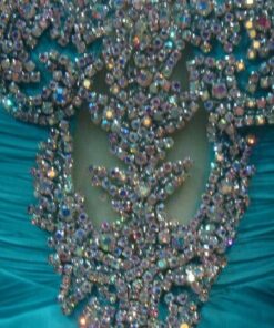 beautiful blue colour wedding gown