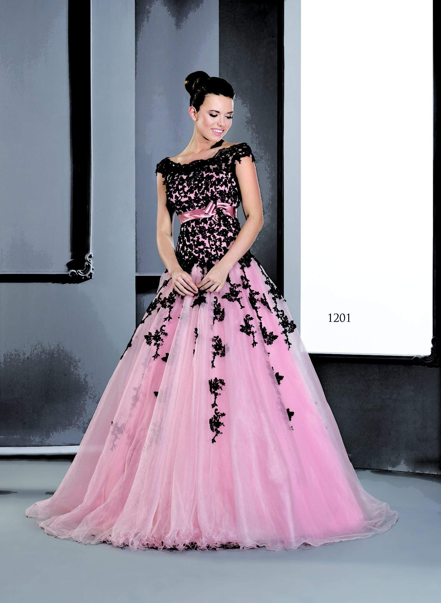 2019 Gold Pink Elegant Red Ball Gown Prom Dress - Bridelily