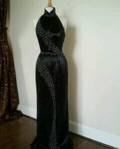 black halter pageant dresses