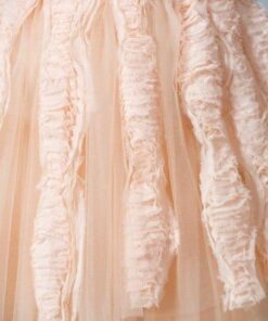 peach designer evening dress
