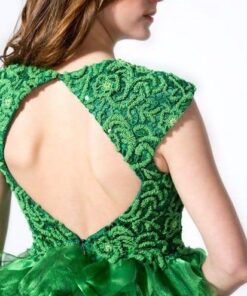 back of freen cocktail dress