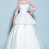 peplumweddingdresseswith/lengthsleeves