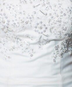 embroidered white bridal dress