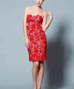 Strapless Red Cocktail Dresses
