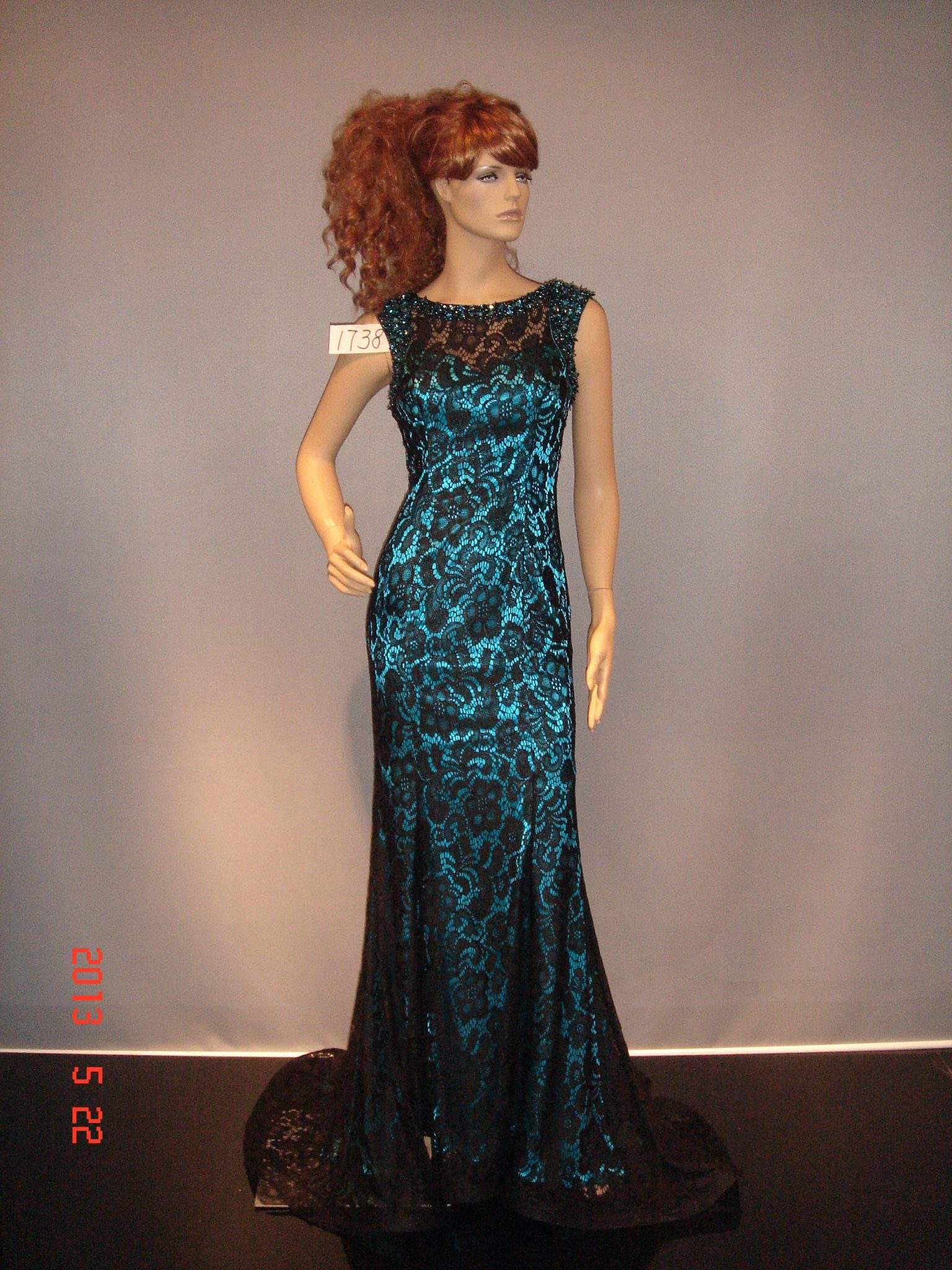 Style #JI1738 - Sleeveless Formal Dresses made with Black Lace sleeveless formal dresses