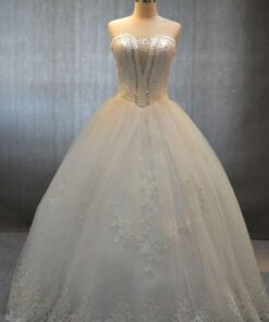 basque waistline wedding gowns