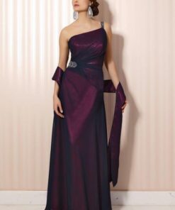 purple designer formal dresses