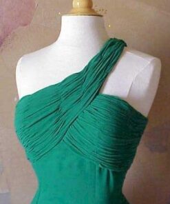 Ruched Evening Wear in Green