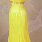 Yellow pageant gowns for competition