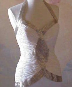 White Halter Evening Dresses