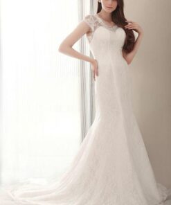 bridal gowns with cap sleeves