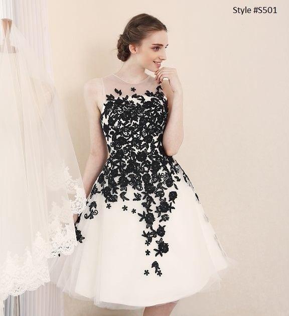 Black White Wedding Reception Dresses from Darius Couture