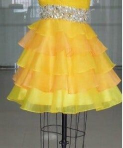 yellow cocktail dresses