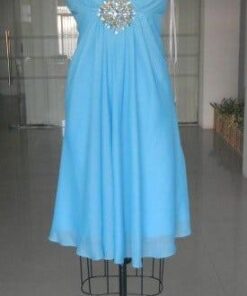 blue halter cocktail dresses