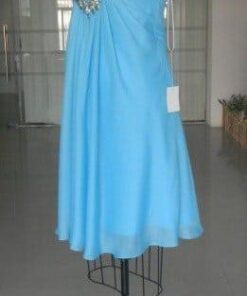 light blue short evening gowns