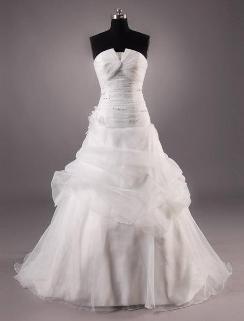 BGL112031 - Unique strapless bridal dresses with Ruching Unique couture bridal gowns