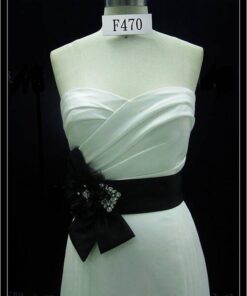 strapless bridal gowns with sash belt