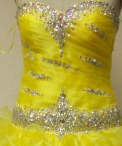 yellow dresses for evening gown competition