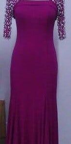 Formal Evening Gown with Long Sleeve Shrug jacket